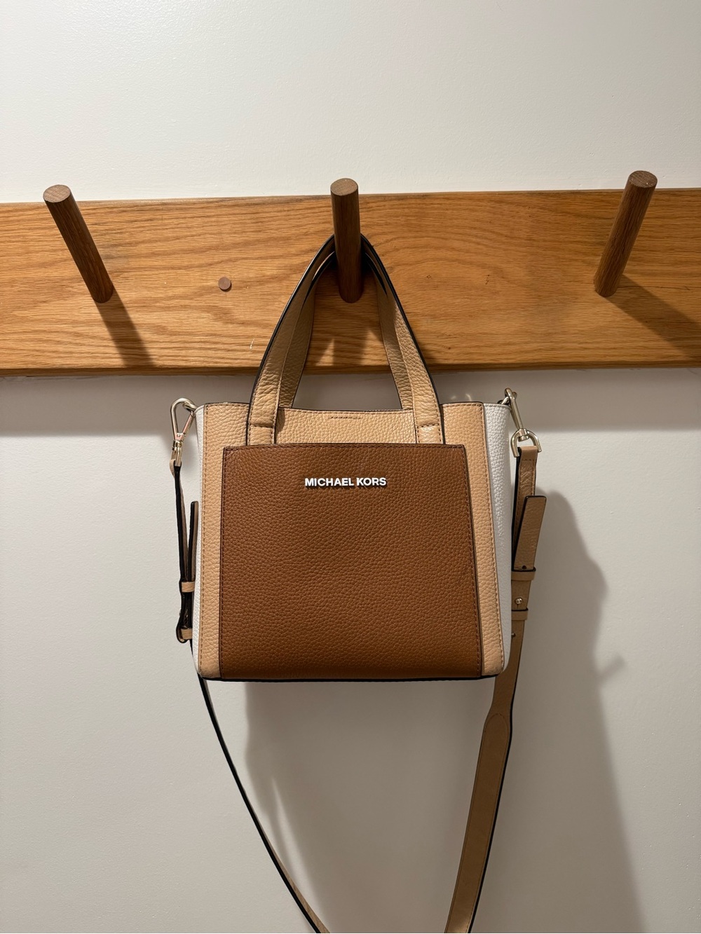 Michael Kors Small Gemma Tri-Color Pebbled Leather Purse